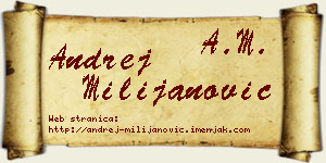 Andrej Milijanović vizit kartica